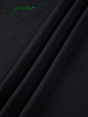 Cyflymder - Square Neck Solid Long Sleeve Shirt T-Shirts