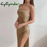 Cyflymder - Strap Bodycon Long Dress Dresses