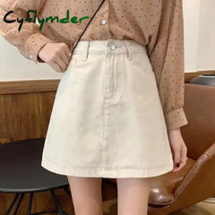 Cyflymder Summer Denim Short Skirt for Women High Wiast Sexy Tight Bag Hip Skirts Lady Slim Fit Y2K Female Short Jeans