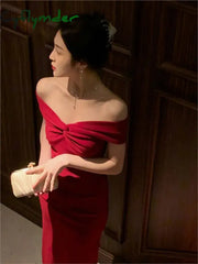 Cyflymder Summer Fashion Elegant Backless Print Slip Dress Female Long Sexy Evening Party Vacation