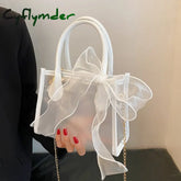 Cyflymder Summer Fashion Women Chain Messenger Bag Transparent Ladies Clutch Purse Small Tote