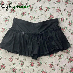 Cyflymder summer inspo Y2K Cute Women Skirt Retro Hip-hop Sweet Bow Fashion Streetwear Summer Sweetheart Campus
