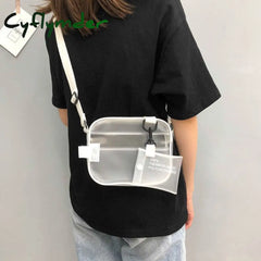 Cyflymder Summer Mini Crossbody Bags Transparent Bag Pvc Jelly Bag Korean Fashion Shoulder Female
