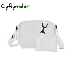 Cyflymder Summer Mini Crossbody Bags Transparent Bag Pvc Jelly Bag Korean Fashion Shoulder Female