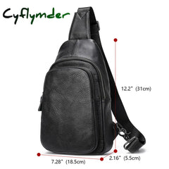 Cyflymder Summer New Arrivals Men Chest Bag Genuine Leather Soft Cowhide Pack Crossbody Male Bags