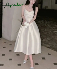 Cyflymder Summer New Women Spaghetti Strap Dress Elegant Sleeveless Prom Party Sexy Vestidos One