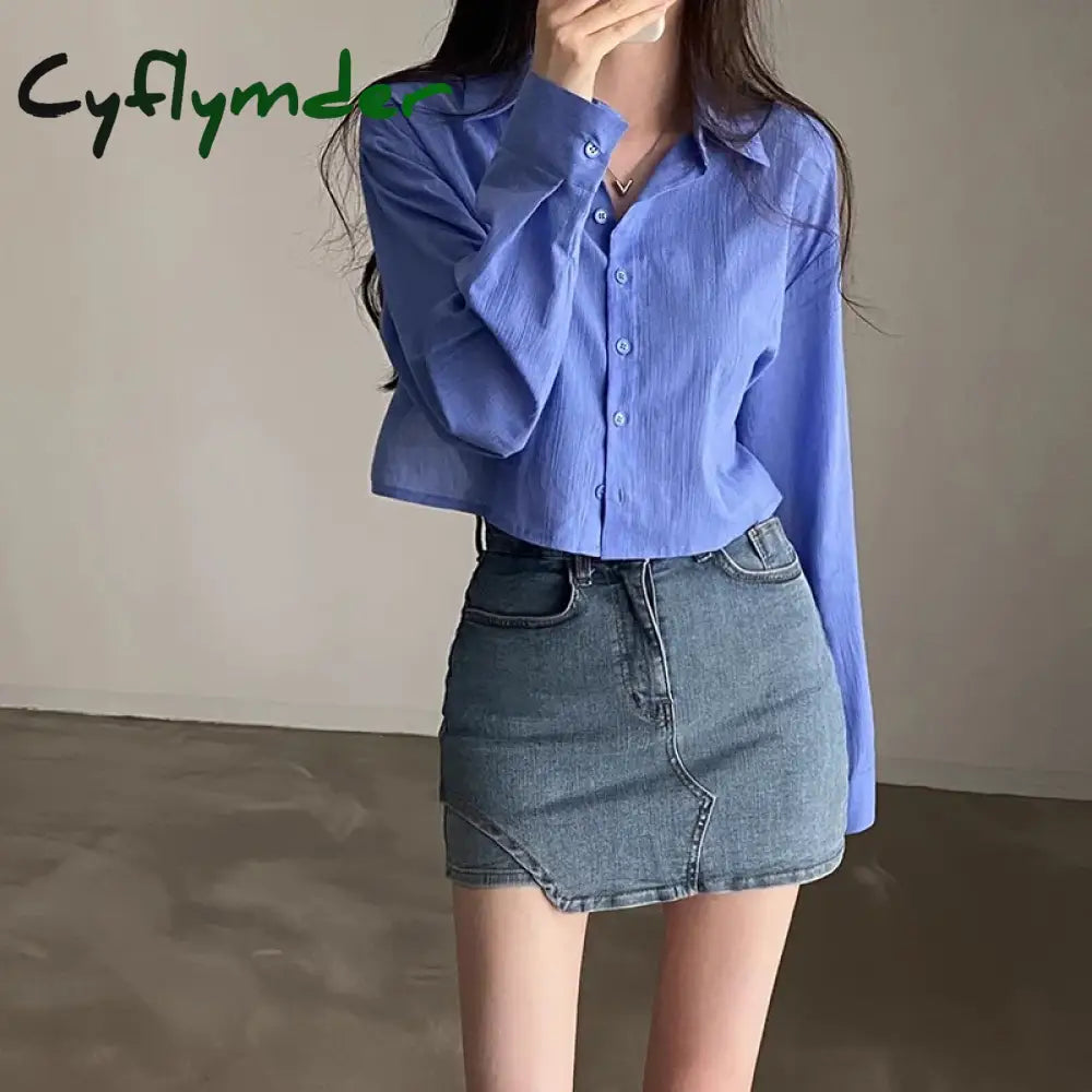 Cyflymder Summer Solid Color Lapel Back Tie Casual Fashion Chiffon Long Sleeve Sunscreen Cardigan Shirt