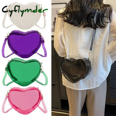 Cyflymder Summer Transparent Jelly Women Bag New Fashion Women’s Laser Heart Chain Shoulder