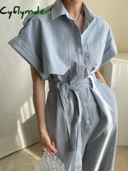 Cyflymder Summer Women Jumpsuit Traf Bodysuit Womens Overalls Female Jumpsuits Rompers Mujer Cool