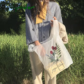 Cyflymder Summer Women Transparent Tote Organza Yarn Cloth Beach Bag Embroidery Handbag High