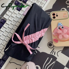 Cyflymder Sweet And Cute Large Capacity Bow Pencil Case Small Fresh High-Value Stationery Bag
