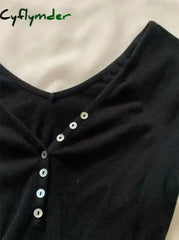 Cyflymder T shirt Harajuku Women Tee Shirts Korea Slim Red Short sleeve Vintage 2000s Femme Crop Tops Aesthetic Sweet