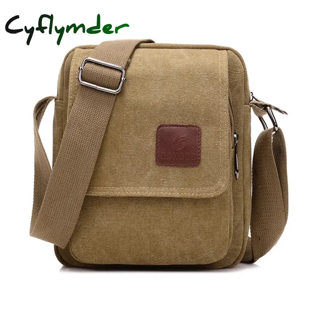 Cyflymder Tactical Military Canvas Bag Mens Bags Outdoor Vintage Small Crossbody Sling Army Hiking