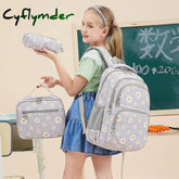 Cyflymder Teen Girls School Backpack Kids Bookbag Set With Lunch Box Pencil Case Travel Laptop