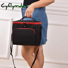 Cyflymder Thermal Insulated Cooler Bags Large Women Men Picnic Lunch Bento Box Trips Bbq Meal Ice