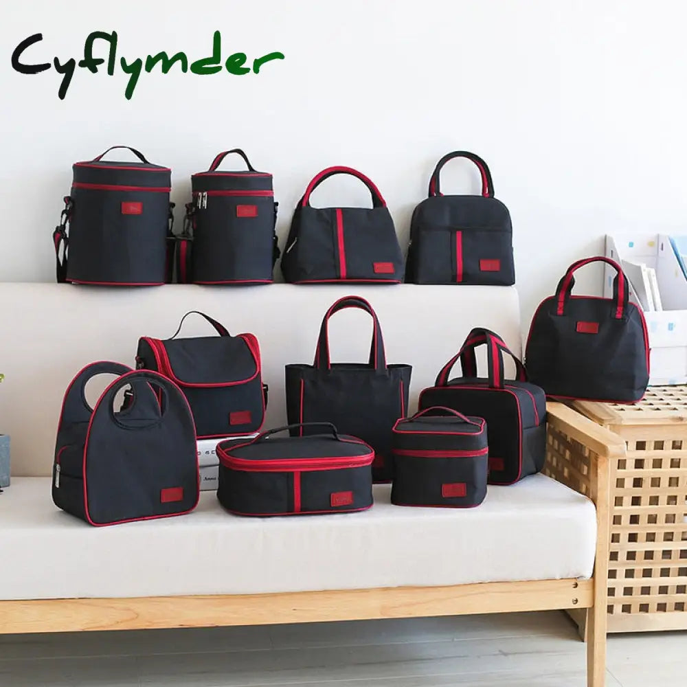Cyflymder Thermal Lunch Bag Women Portable Insulated Cooler Bento Tote Family Travel Picnic Drink