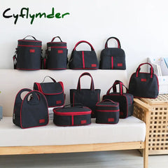 Cyflymder Thermal Lunch Bag Women Portable Insulated Cooler Bento Tote Family Travel Picnic Drink