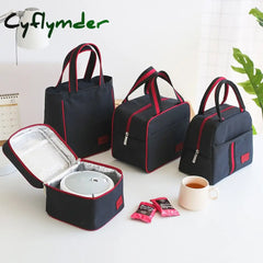 Cyflymder Thermal Lunch Bag Women Portable Insulated Cooler Bento Tote Family Travel Picnic Drink