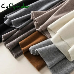 Cyflymder Thick Warm Knitted Casual Chic Basic Soft Elastic High Waist Women’s Pants Korean Fashion Straight