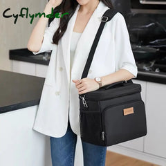 Cyflymder Thickened Aluminum Foil Lunch Bag Portable Food Thermal Handbag Outdoor Camping Dessert