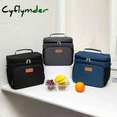 Cyflymder Thickened Aluminum Foil Lunch Bag Portable Food Thermal Handbag Outdoor Camping Dessert