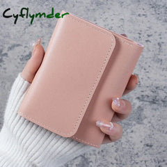 Cyflymder Three Fold Short Clip Wallet Women Short Wallet Multi-card Bag Mini Pouch Fashion Female Wallet Credit Card