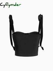 Cyflymder - Tied Mesh Corset Crop Top Tank Tops & Camis
