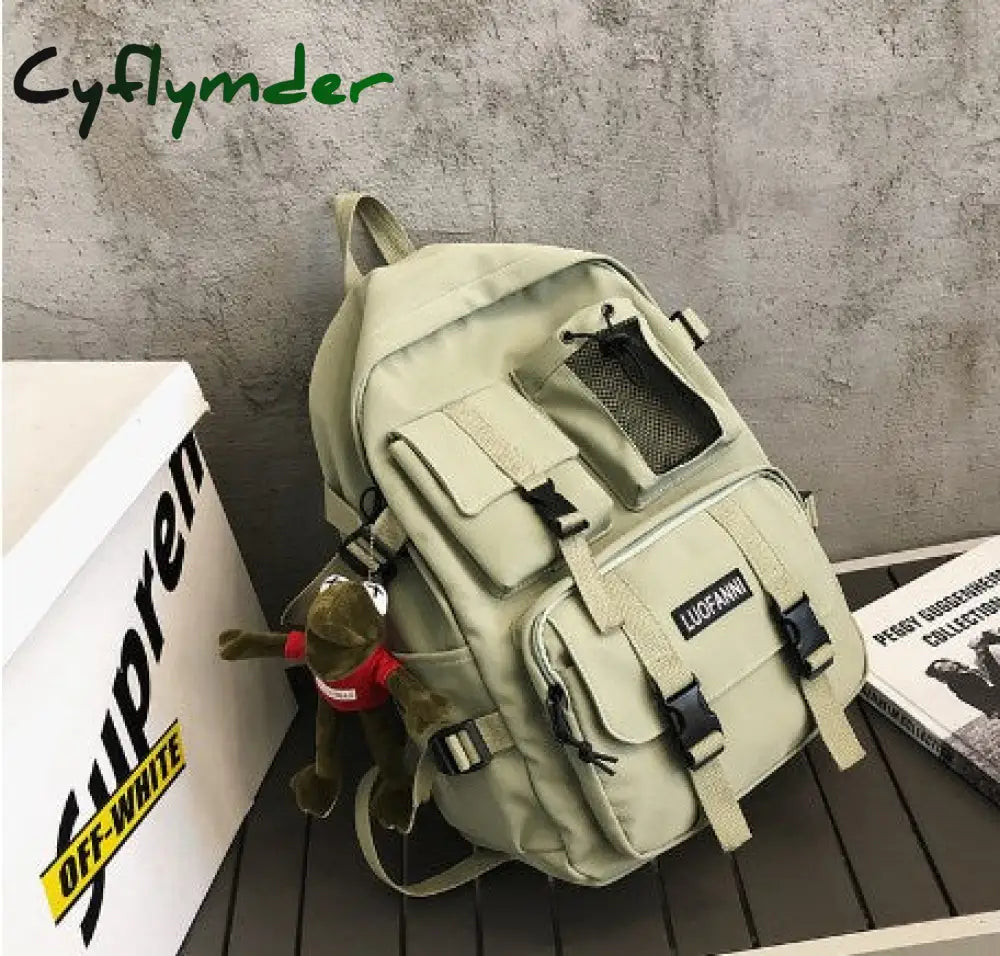 Cyflymder Tooling Men Women Backpack Female Large Capacity School Backpacks For Teens Harajuku