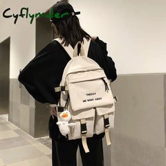 Cyflymder Tooling Style Women’s Backpacks Large Capacity School Bags For Teens Korean Harajuku
