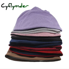 Cyflymder Top Fashion Winter Adult Men Women Warm Beanies Skullies Casual Hip Hop Solid Soft Outdoor Hat Girls Colorful