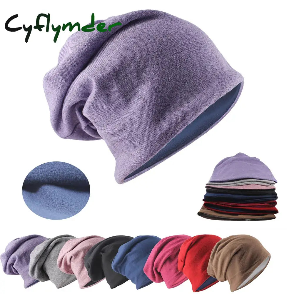Cyflymder Top Fashion Winter Adult Men Women Warm Beanies Skullies Casual Hip Hop Solid Soft Outdoor Hat Girls Colorful
