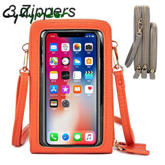 Cyflymder Touchable Cell Phone Shoulder Bags Women Multi-Functional Pocket Mini Crossbody Bag Card
