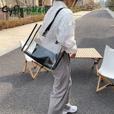 Cyflymder Transparent Bag Women 2Pcs/Set Luxury Handbag Fashion Pvc Clear High Quality Handbags