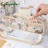 Transparent Pencil Case Trousse Portable Pencil Box Kawaii Fournitures Scolaire Waterproof School Pen Case Papeterie Japonaise