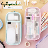 Cyflymder Transparent School Pencil Case For Students Colored Pen Bag Large Capacity Pencil Case Cute Storage Pen Pouch Stationery Supply