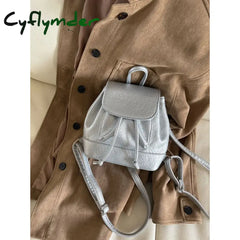 Cyflymder trashy outfits Solid Small String Backpacks PU Large Capacity High Quality Cute Fresh Fashion Backpacks for
