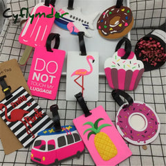 Cyflymder Travel Accessories Creative Luggage Tag Animal Cartoon Silica Gel Suitcase Id Addres