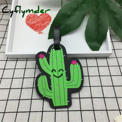 Cyflymder Travel Accessories Creative Luggage Tag Animal Cartoon Silica Gel Suitcase Id Addres