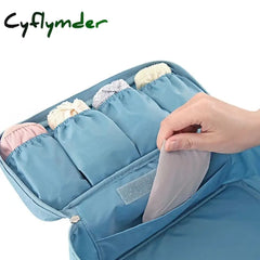 Cyflymder Travel Bra Bag Underwear Organizer Women Bedroom Packaging Cube Pouch And Panty Storage