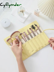 Travel Makeup Brushes Case Luxury Foldable Case Roll Bag Organizer Brushes Pouch Portable Makeup Eyebrow Contour Pencil Bag