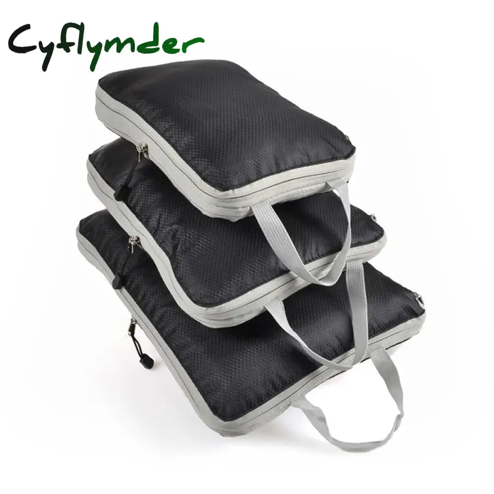 Cyflymder Travel Storage Bag Compressible Packing Cubes Foldable Waterproof Suitcase Nylon Portable