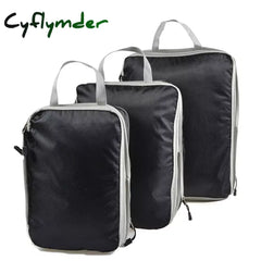 Cyflymder Travel Storage Bag Compressible Packing Cubes Foldable Waterproof Suitcase Nylon Portable