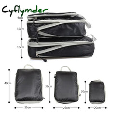 Cyflymder Travel Storage Bag Compressible Packing Cubes Foldable Waterproof Suitcase Nylon Portable