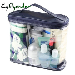 Cyflymder Travel Transparent Bags Waterproof Women Men Toiletry Kit Pvc Zipper Cosmetic Bag Large