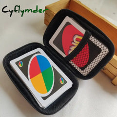 Cyflymder Travel Zipper Carry Hard Case Uno Playing Cards Board Game Storage Package For Kids Fan