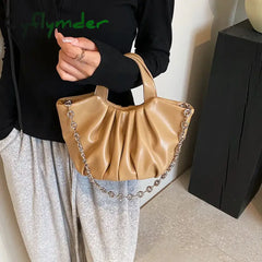 Cyflymder Trendy Designer Pleated Handbags Purses Women Shoulder Crossbody Bags New Fashion Casual