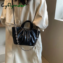 Cyflymder Trendy Designer Pleated Handbags Purses Women Shoulder Crossbody Bags New Fashion Casual