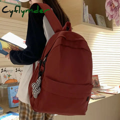 Cyflymder Trendy Female Waterproof Fashion Girl Travel Nylon Book Bags Women Student Laptop Cute