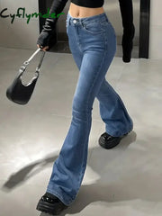 Cyflymder Trendy High Waist Slimming Jeans for Ladiesboot Cut