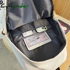 Cyflymder Trendy Lady Waterproof High Capacity Book Backpack Girl Boy College Male Female Travel